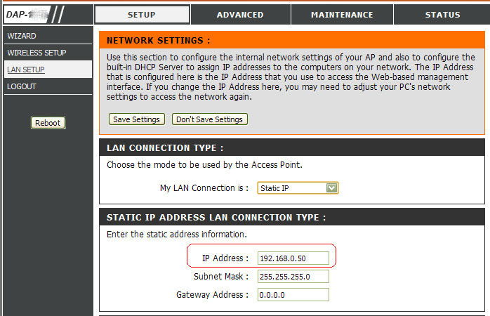 Присвоение статического IP-адреса