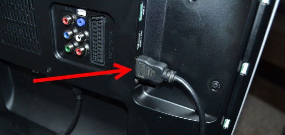Расположение HDMI-разъёма на ТВ