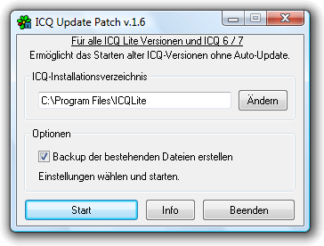 Надстройка ICQ Update Patch