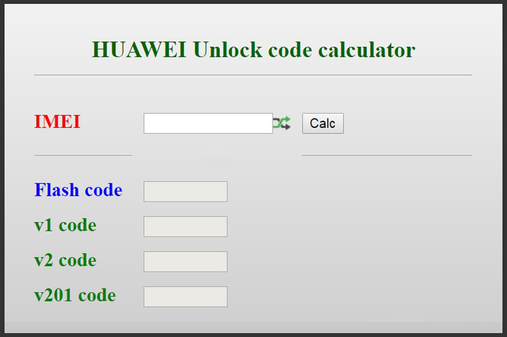 Используйте программу Unlock code calculator