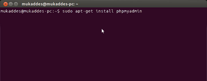 Команда «sudo apt-get install phpmyadmin»