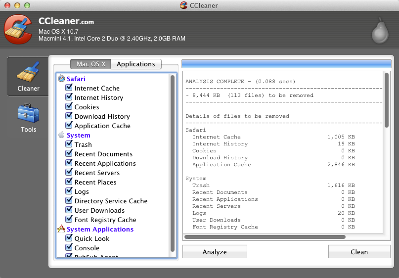 Программа CCleaner для Mac OS