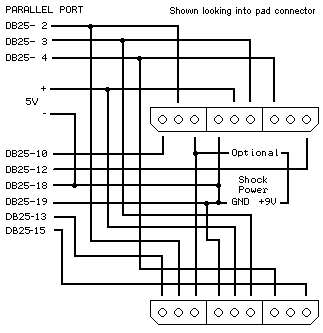 Схема для подключения пары джойстиков