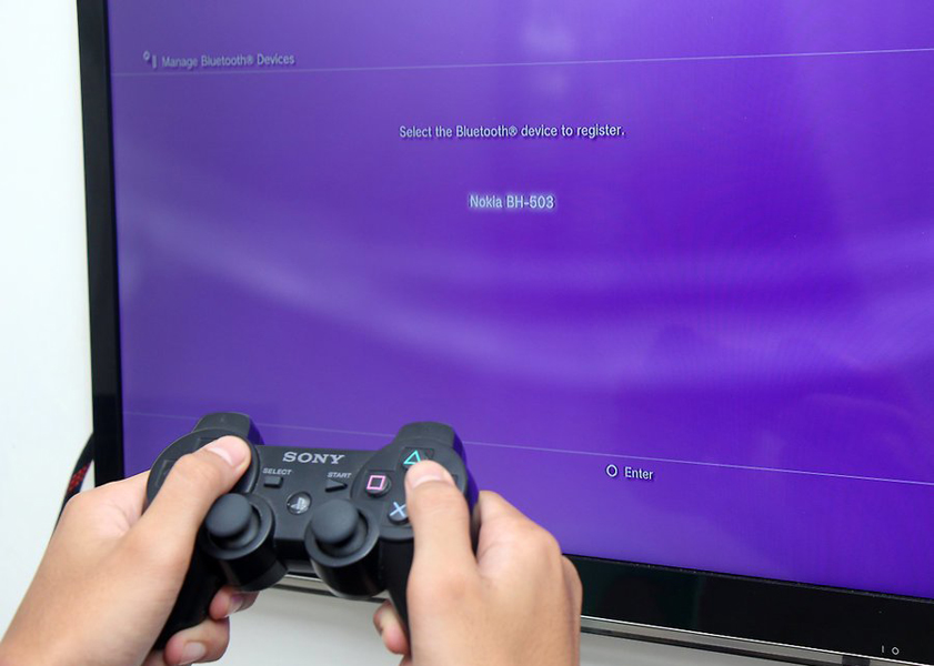 Выбор устройства для регистрации в PlayStation 3