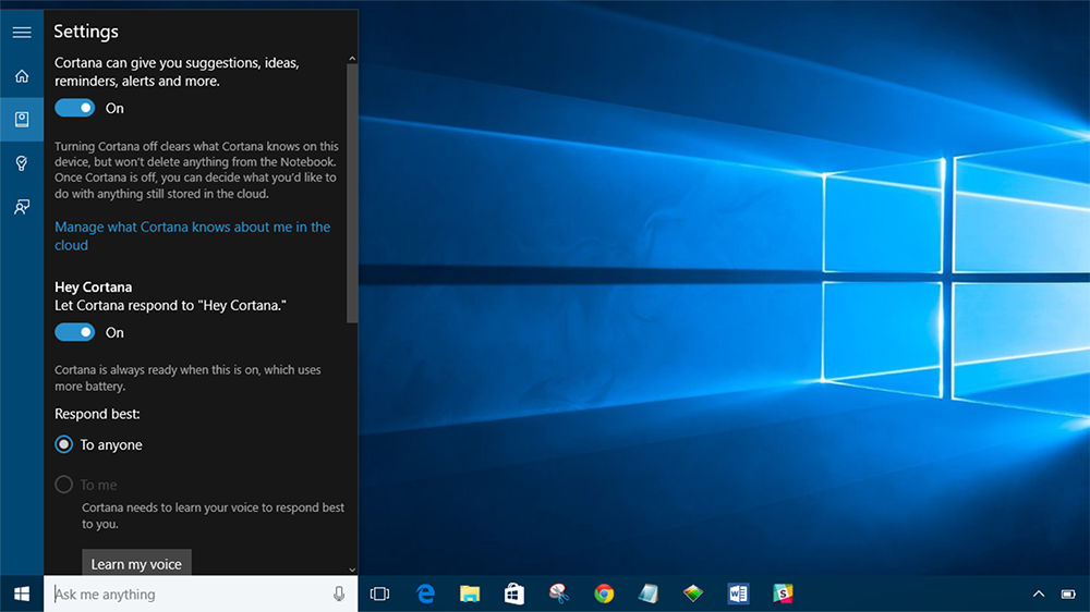 Cortana v Windows 10