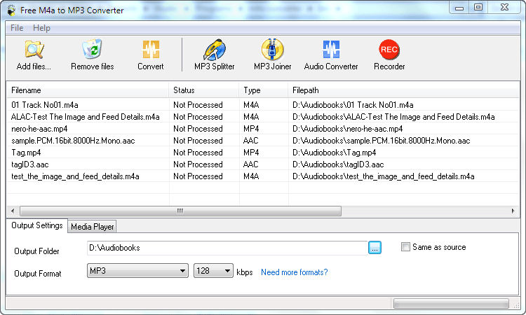 Free M4A To MP3 Converter