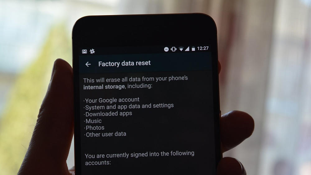Factory reset protection