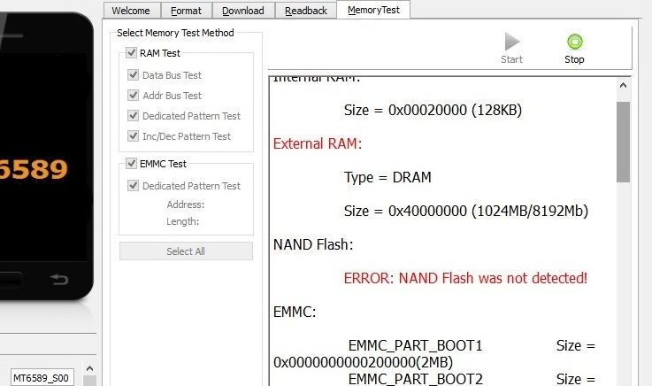 Error: NAND flash was not detected