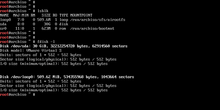 Команда fdisk -1 командной строки Linux