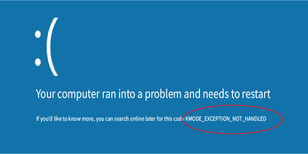 Ошибка KMODE_EXCEPTION_NOT_HANDLED в Windows