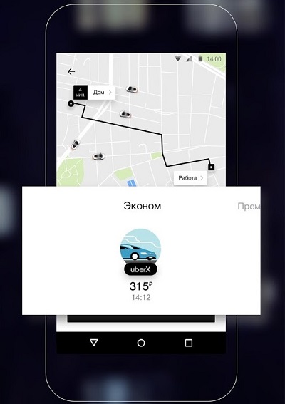 Стоимость поездки в Uber