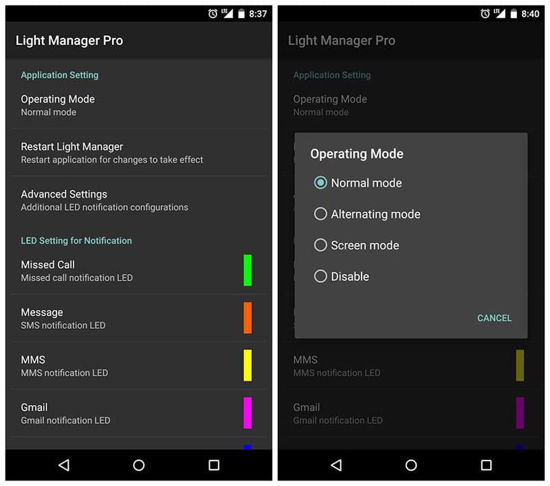 Light Manager Android