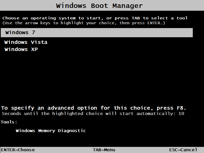 Boot Manager в Windows