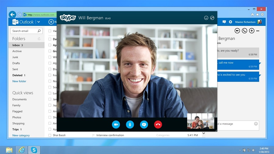 Звонок в Skype