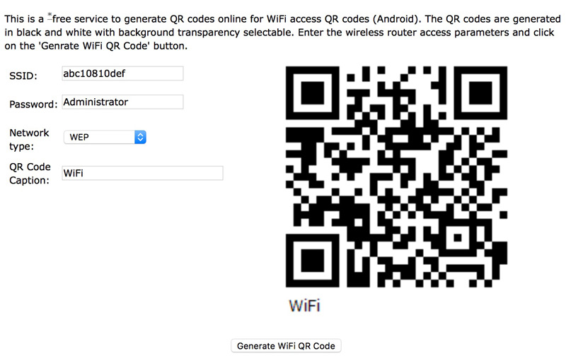 QR-код от Wi-Fi