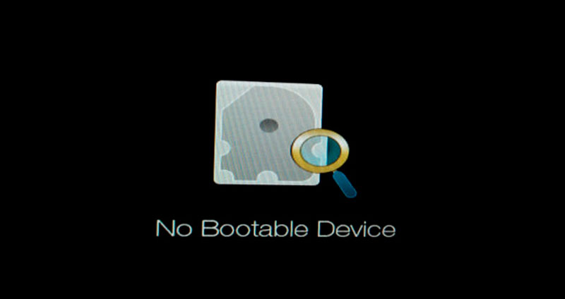 No Bootable Devices Found