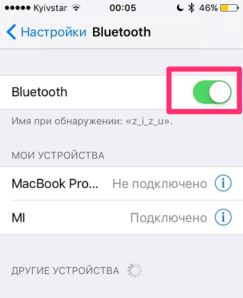 Передача по Bluetooth