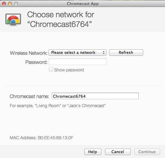 Задаём пароль и способ подключения к Интернету для Chromecast