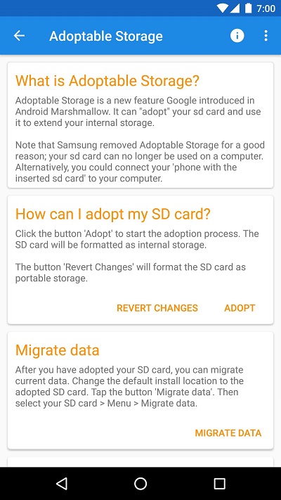 Adoptable Storage на Android