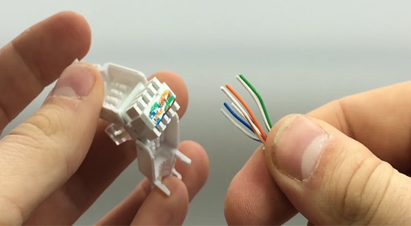 Расположение проводов кабеля
