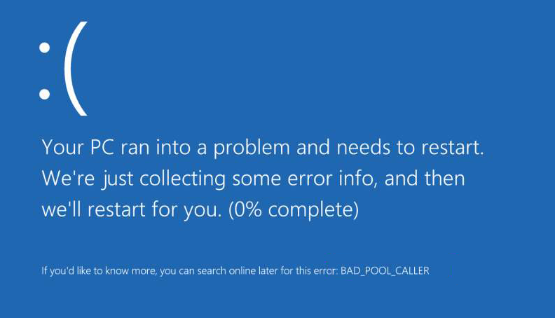 Ошибка BAD_POOL_CALLER в Windows 10