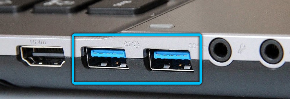 USB-порты на корпусе ноутбука