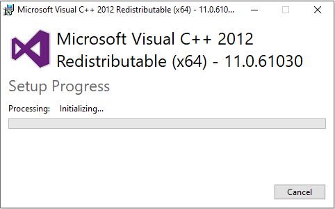 Процесс восстановления Visual C++ Redistributable