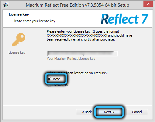 Версия установки Macrium Reflect