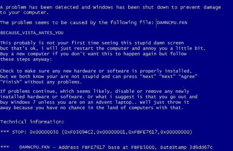 Как вызвать «синий экран смерти» в Windows принудительно