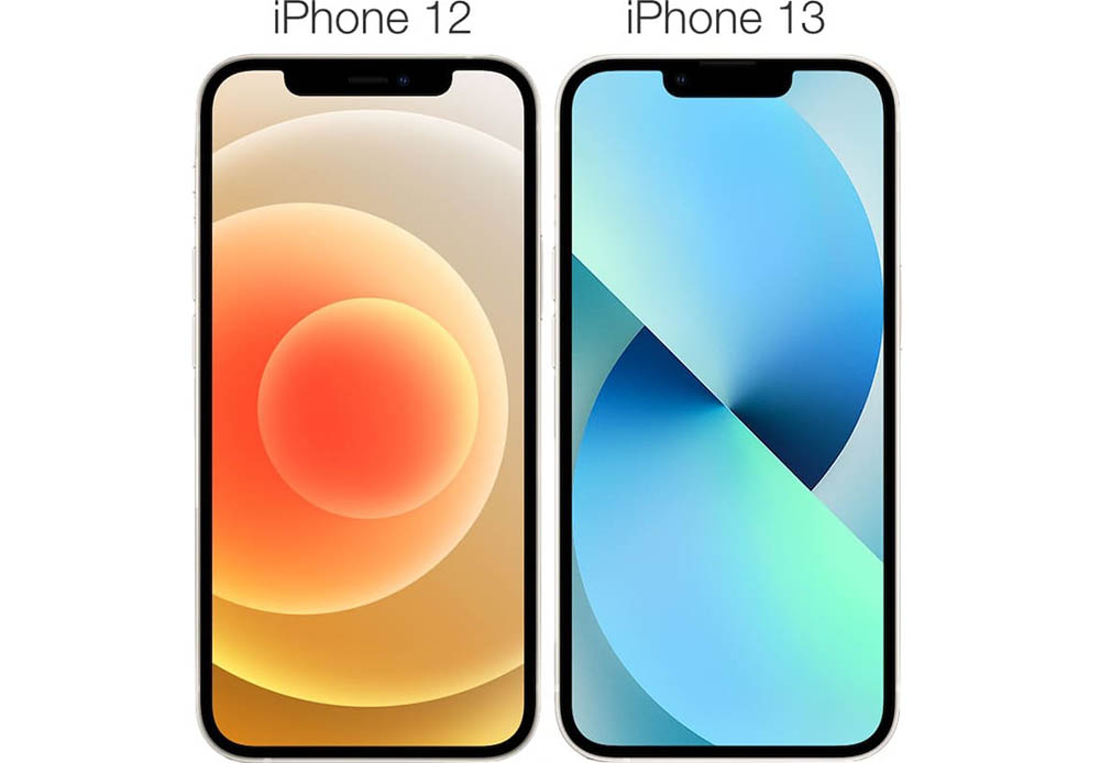 iPhone 13 и iPhone 12 спереди