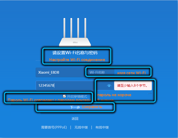 Имя и пароль для Xiaomi Mi Wi-Fi Router