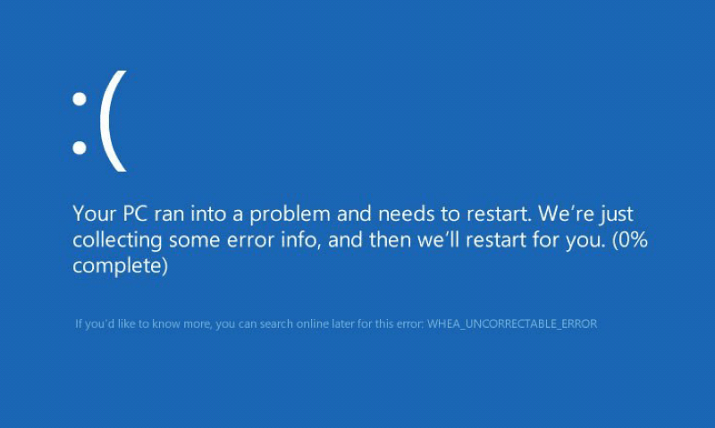 Как исправить ошибку WHEA_UNCORRECTABLE_ERROR в Windows 10 и 8.1