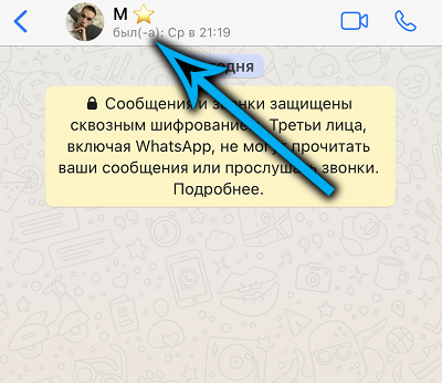 Настройки контакта в WhatsApp