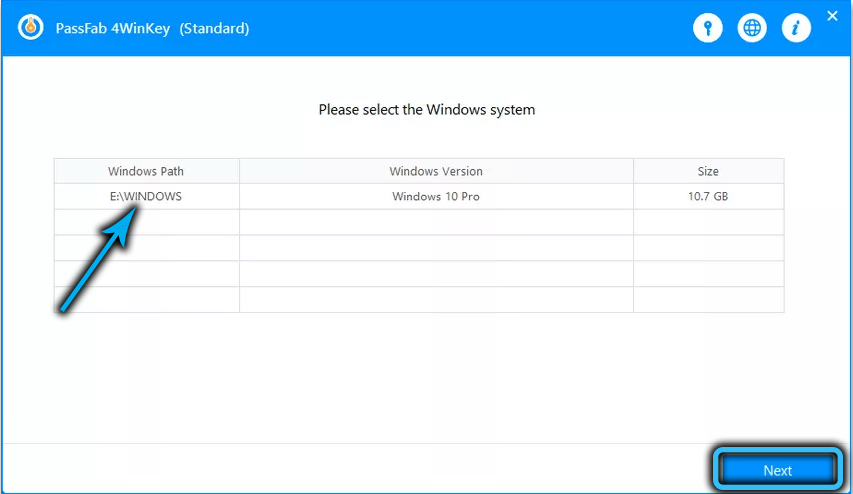 Windows 10 в PassFab 4WinKey