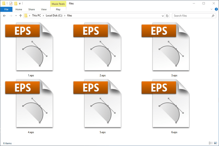 EPS-файлы на компьютере