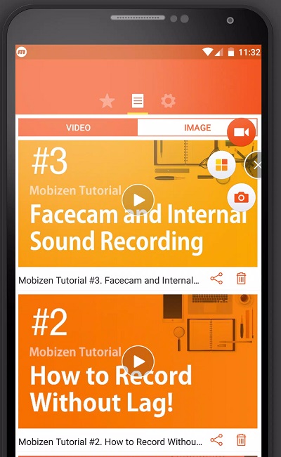 Видео в Mobizen screen recorder