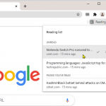 Список чтения в Chrome