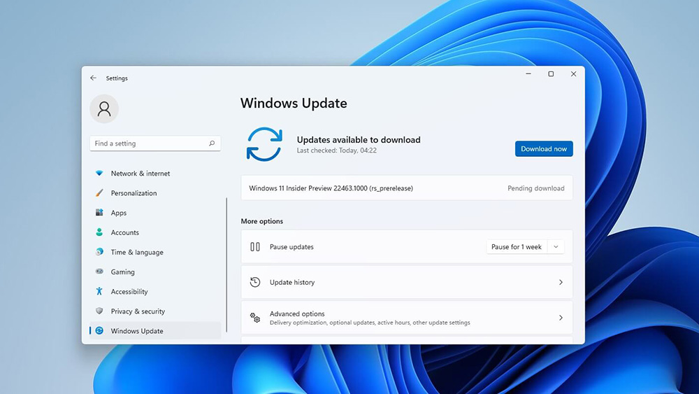 Обновление в Windows 11