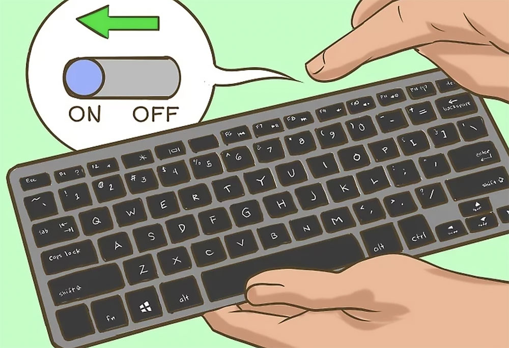 Клавиатура и кнопка включения