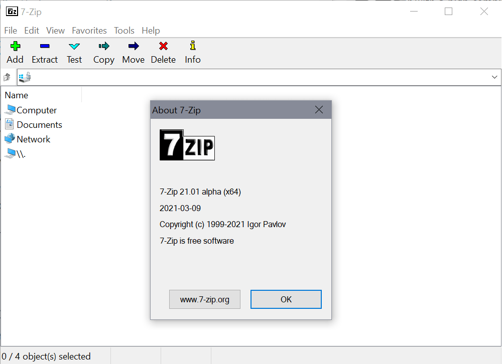 Архиватор 7-Zip для ПК