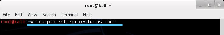 Открытие блокнота в Kali Linux
