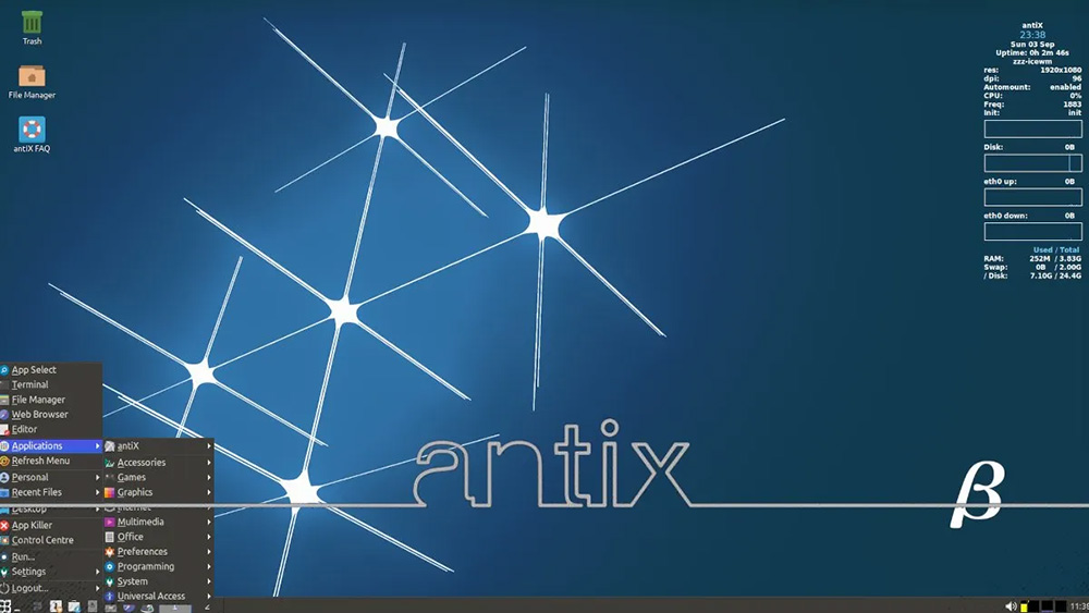antiX для Linux