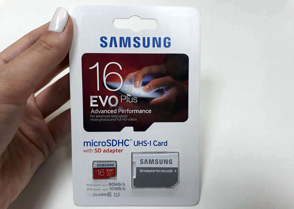 Samsung microSDHC Evo Plus Class 10 для видеорегистратора